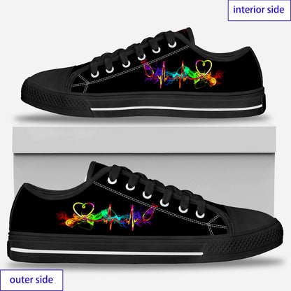 Nurse Heart Beat - Nurse Low Top Shoes
