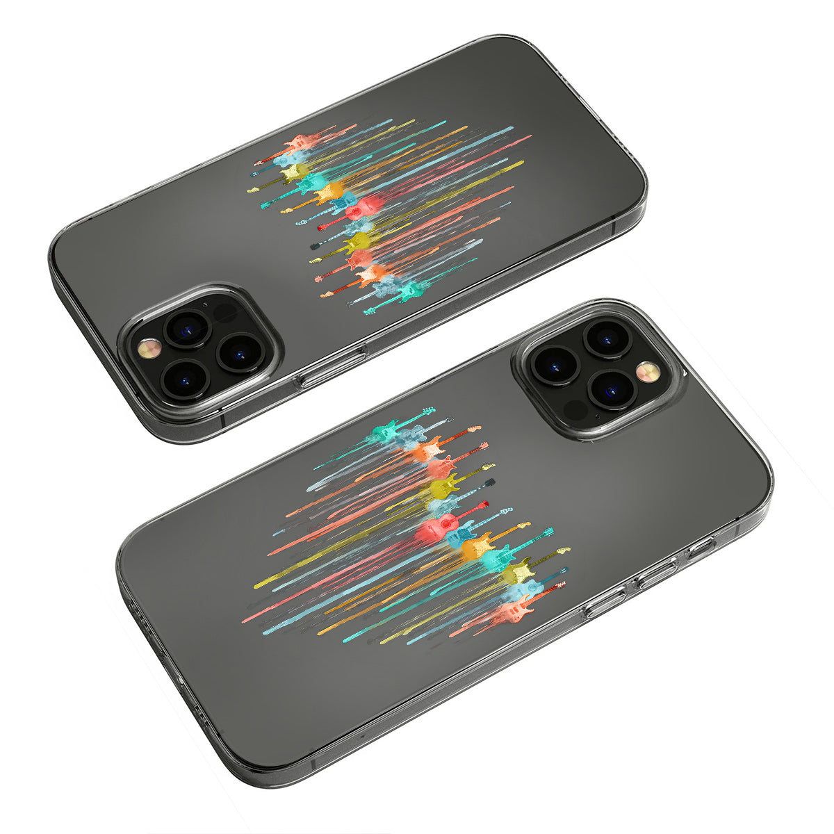 Colorful Guitars - Guitar Clear Phone Case