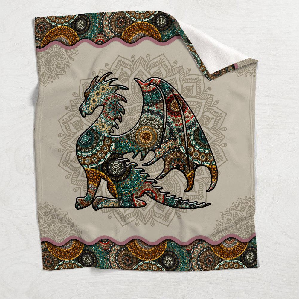 Mandala Dragon Pattern - Dragon Blanket