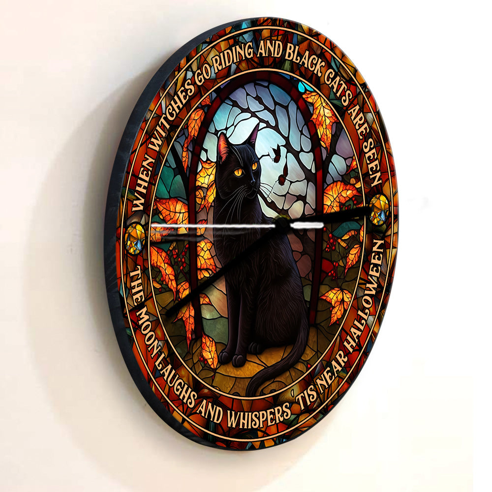 When Witches Go Riding And Black Cats Are Seen Witch - Witch Wall Clock