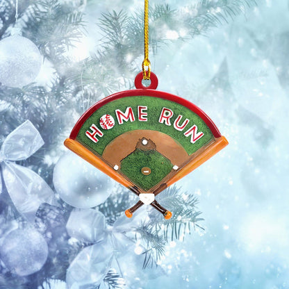 Baseball Home Run - Baseball Ornament (Printed On Both Sides) 1022
