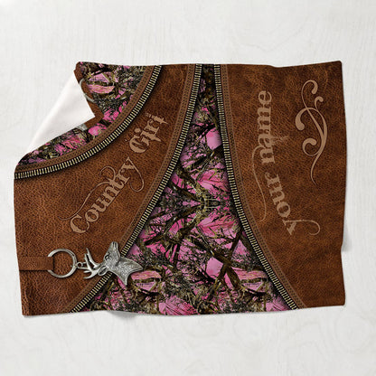 Country Girl - Personalized Hunting Blanket