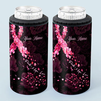 Faith Hope Love - Personalized Breast Cancer Awareness Can Cooler