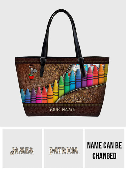 Teach Love Inspire - Personalized Teacher Leather Bag