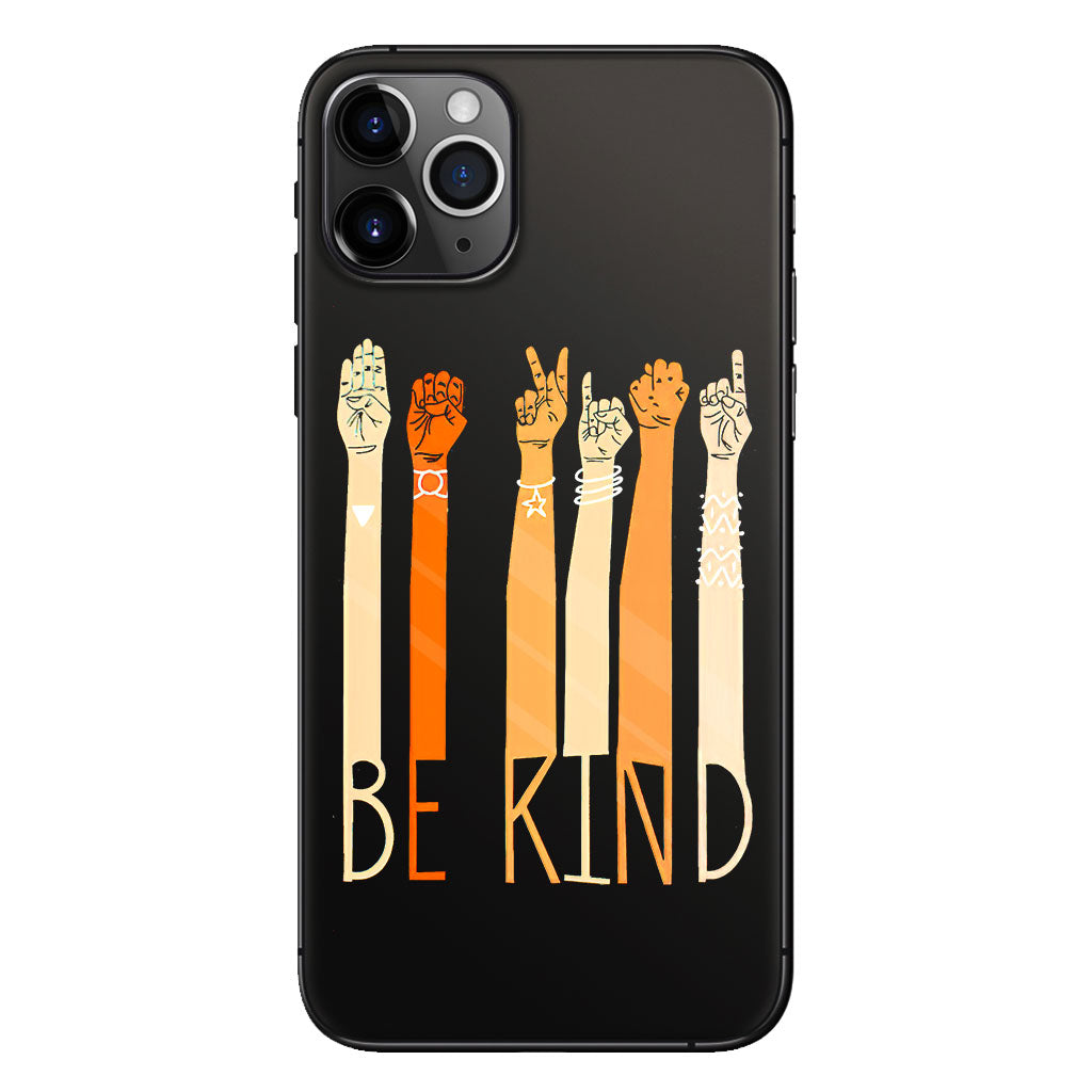 Be Kind - ASL Clear Phone Case