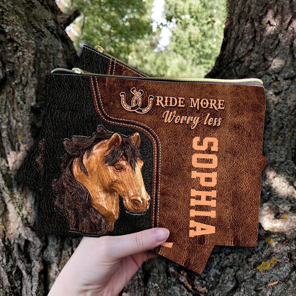 Ride More Worry Less - Personalized Horse Pouch