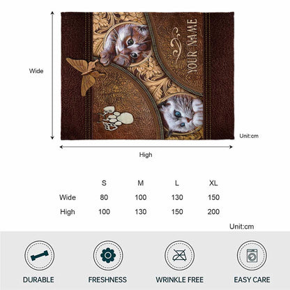 Love Cats - Personalized Cat Blanket