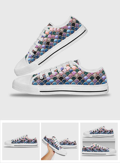 Mermaid Scales - Mermaid Low Top Shoes