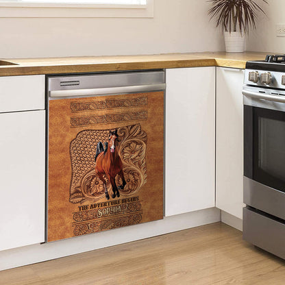 The Adventure Begins - Personalized Horse Dishwasher Cover