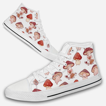 Mushrooms Pattern - Mushroom High Top Shoes