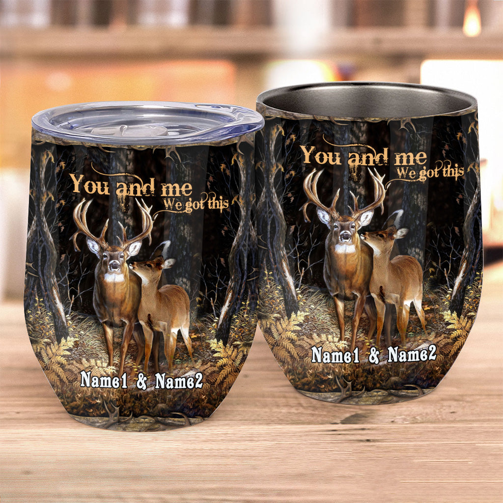 You And Me - Personalized Hunting Wine Tumbler