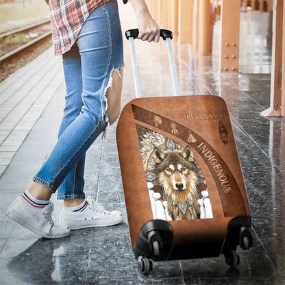 Indigenous - Personalized American Indian Luggage Cover