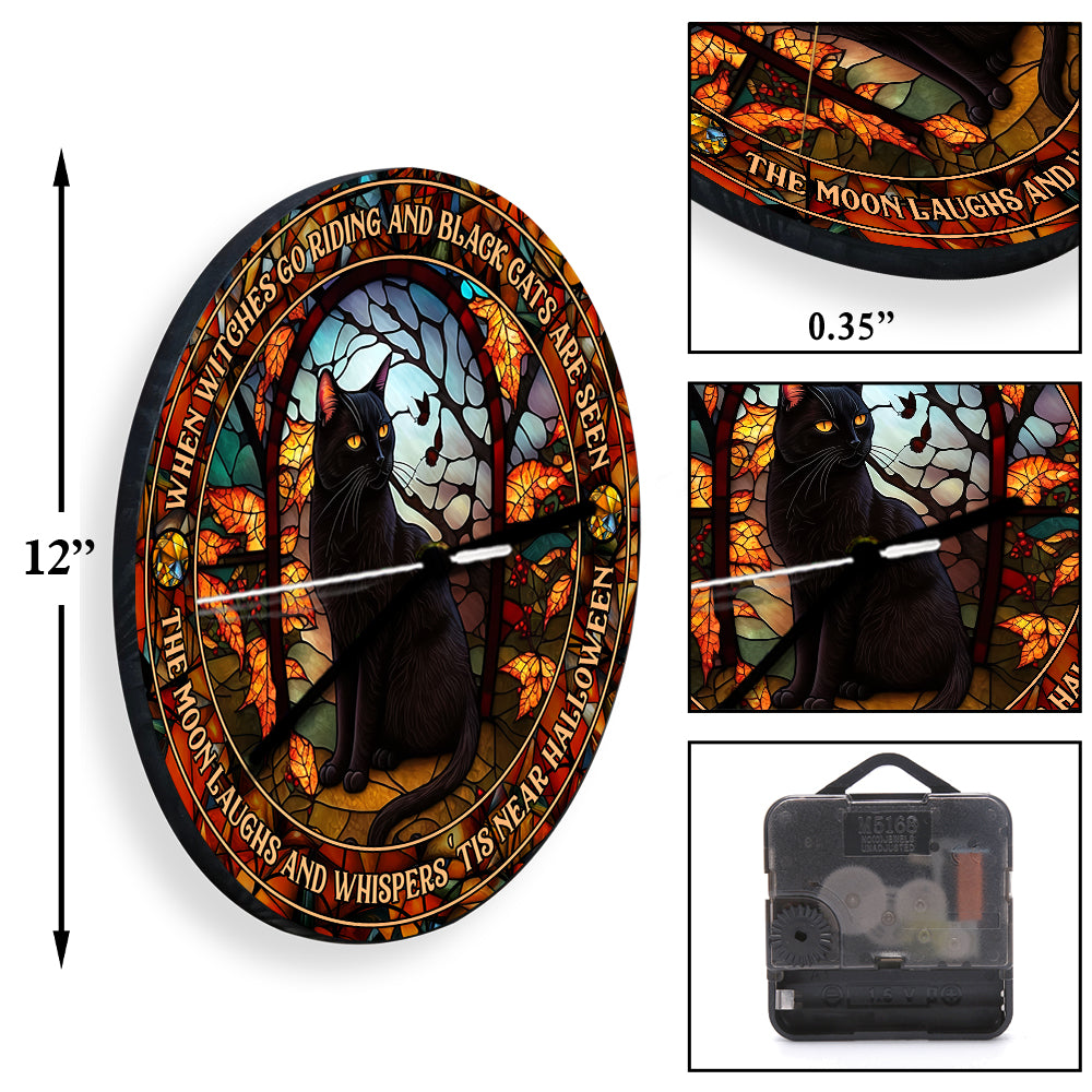 When Witches Go Riding And Black Cats Are Seen Witch - Witch Wall Clock