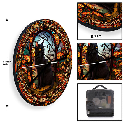 When Witches Go Riding And Black Cats Are Seen Witch - Witch Wall Clock