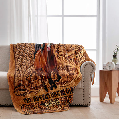 The Adventure Begins - Personalized Horse Blanket