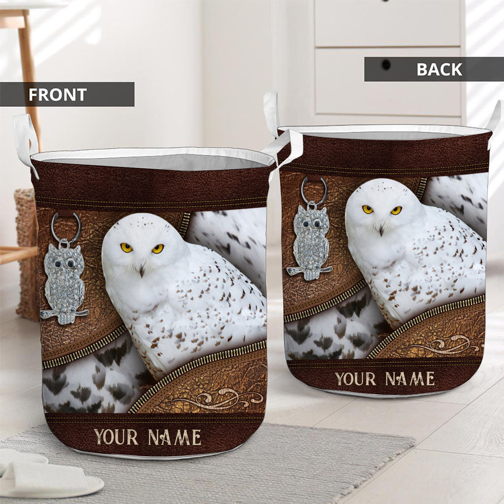 Snowy Owl - Personalized Owl Storage Basket