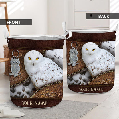 Snowy Owl - Personalized Owl Storage Basket