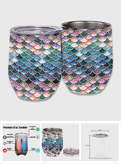 Mermaid Scales - Mermaid Wine Tumbler