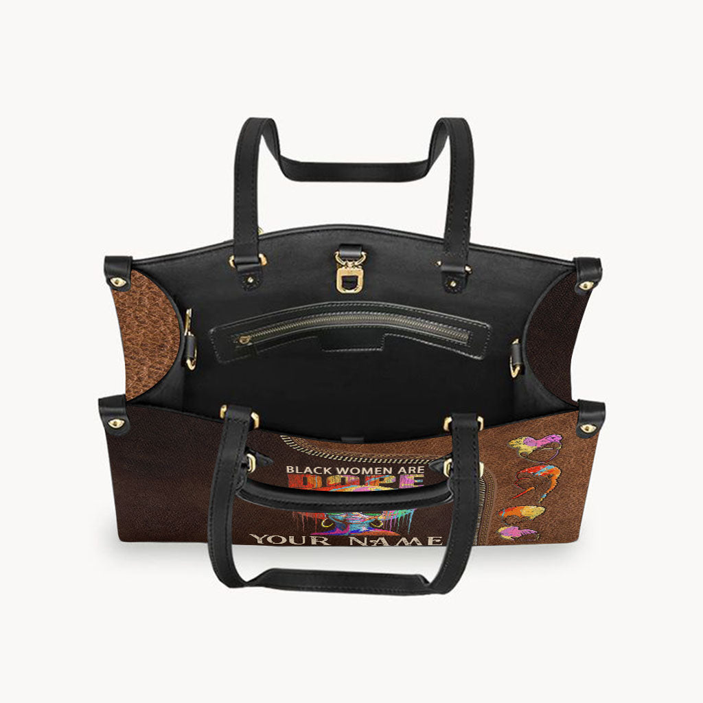Black Women Are Dope - Personalized African American Leather Handbag