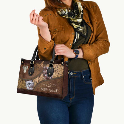 Love Cats - Personalized Cat Leather Handbag