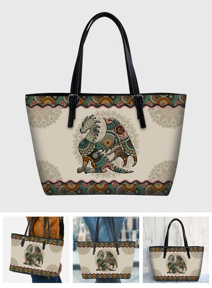 Mandala Dragon Pattern - Dragon Leather Bag