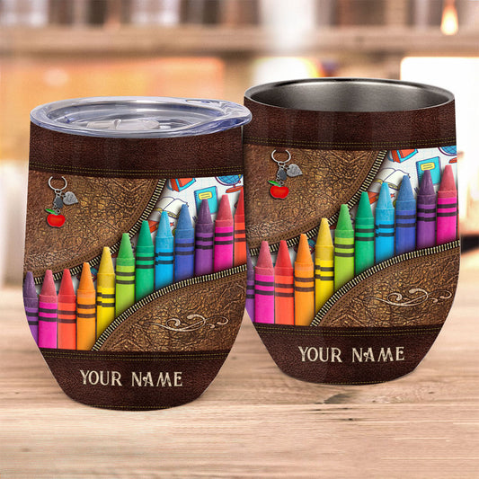 Teach Love Inspire - Personalized Teacher Wine Tumbler