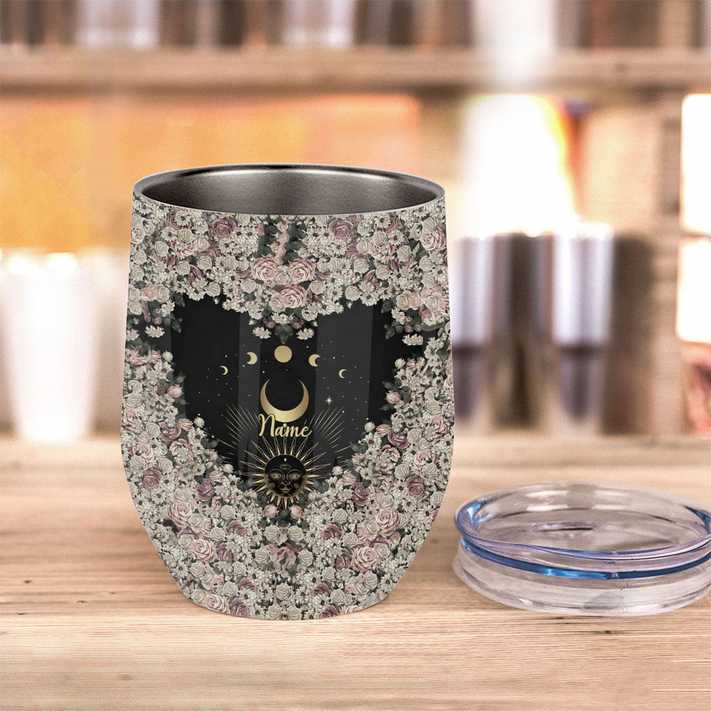Sun And Moon - Personalized Witch Wine Tumbler