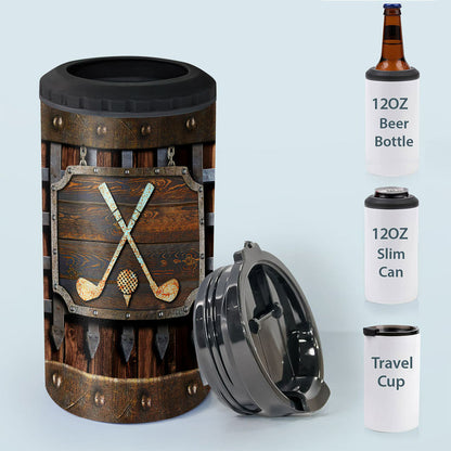Golf Metal Pattern - Golf Can Cooler