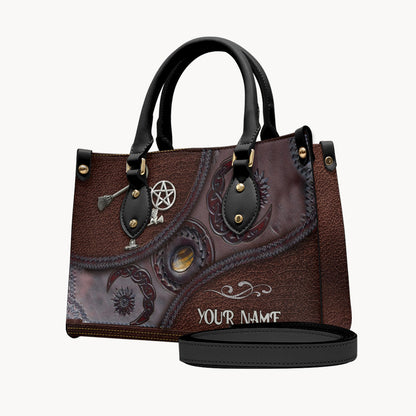 Triple Moon - Personalized Witch Leather Handbag