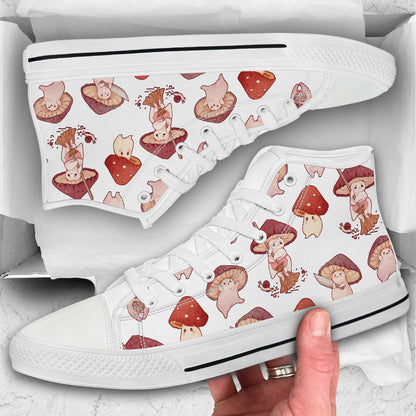 Mushrooms Pattern - Mushroom High Top Shoes