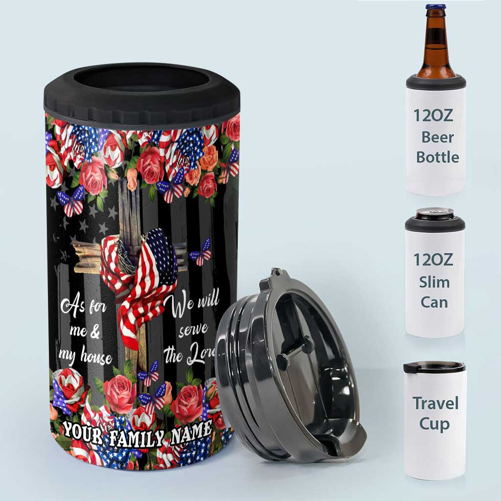 We Will Serve The Lord - Personalized Christian Can Cooler