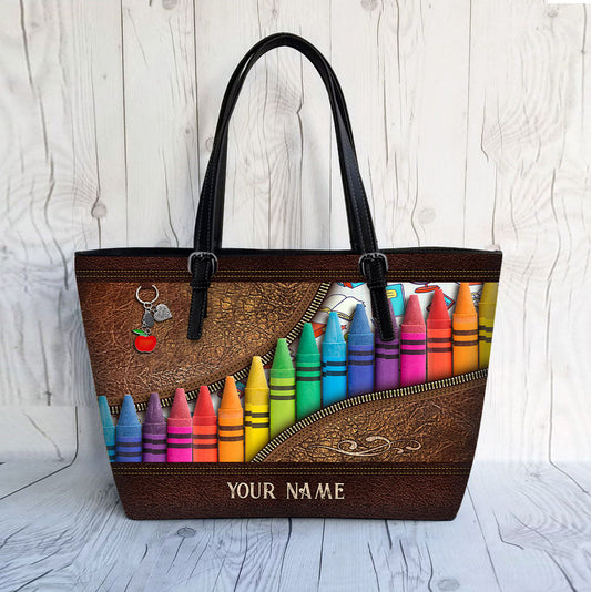 Teach Love Inspire - Personalized Teacher Leather Bag