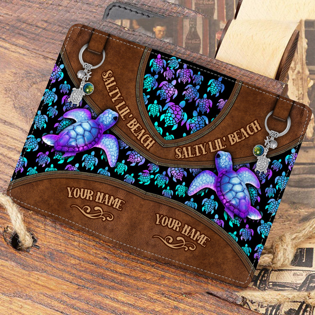 Salty Lil' Beach - Personalized Turtle Passport Holder