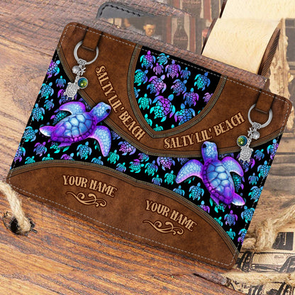 Salty Lil' Beach - Personalized Turtle Passport Holder