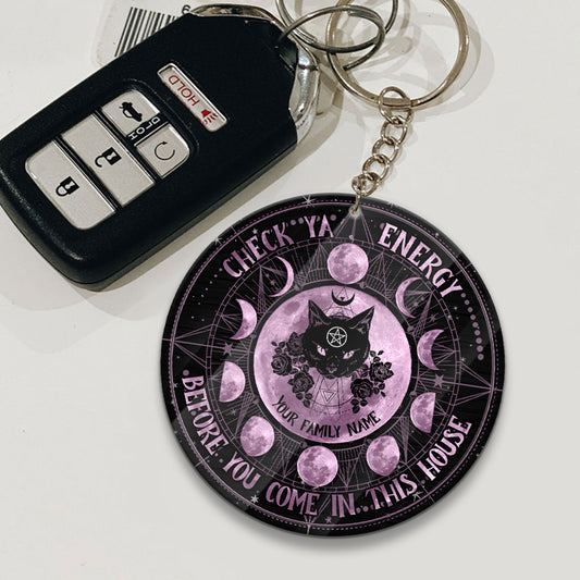 Check Ya Energy - Personalized Witch Keychain