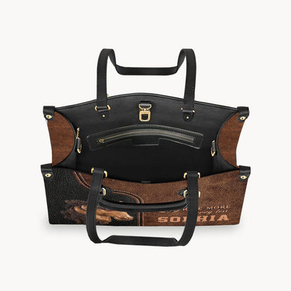 Ride More Worry Less - Personalized Horse Leather Handbag