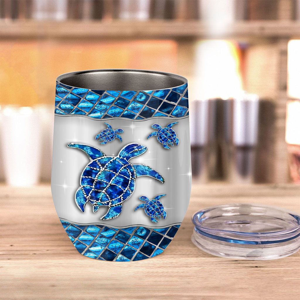 Love Turtles - Personalized Turtle Wine Tumbler