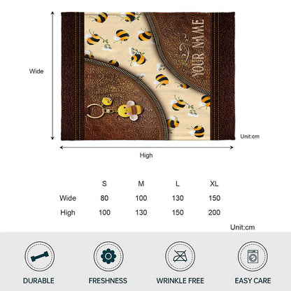 Bee Happy - Personalized Bee Blanket