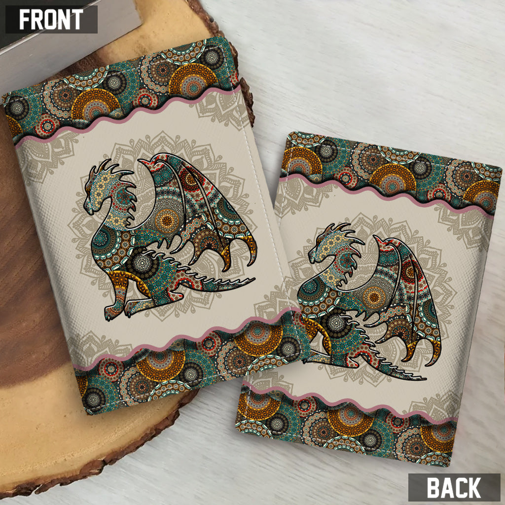 Mandala Dragon Pattern - Dragon Passport Holder
