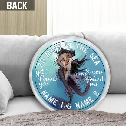 So Many In The Sea - Personalized Mermaid Shaped Pillow