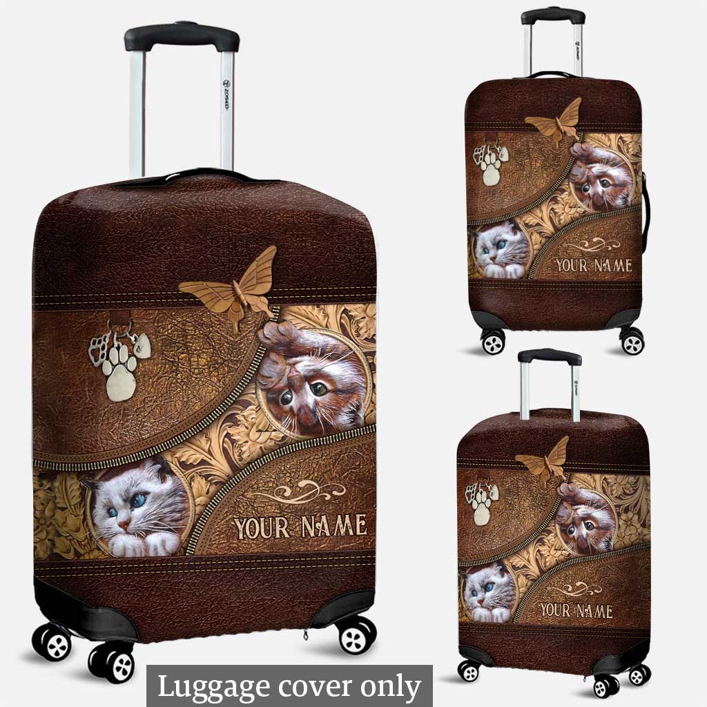 Love Cats - Personalized Cat Luggage Cover