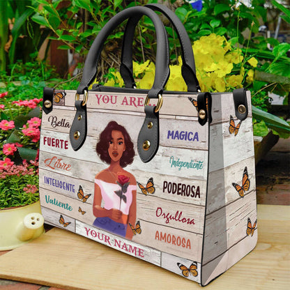 You Are - Personalized Latina Women Leather Handbag