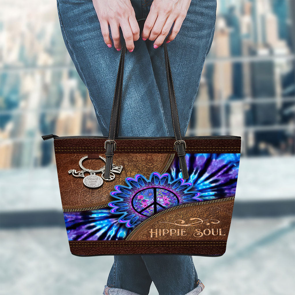 Peace Love Joy - Hippie Leather Bag