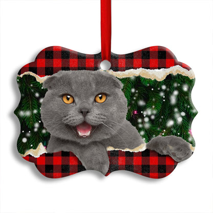 Christmas Cat Meowy Xmas - Cat Ornament (Printed On Both Sides) 1022