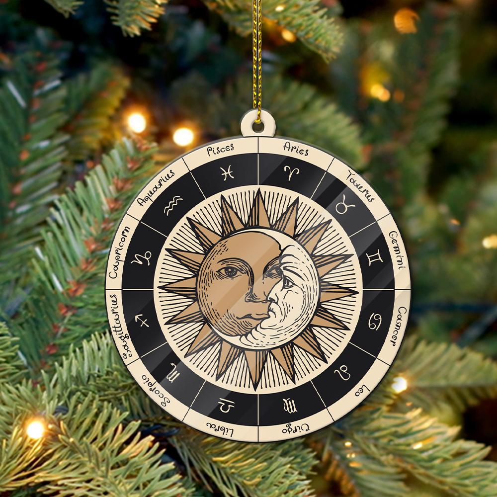 Retro Zodiac Signs - Witch Ornament (Printed On Both Sides) 1022
