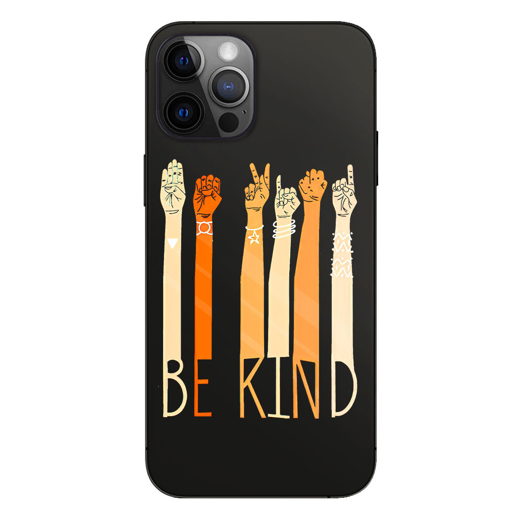 Be Kind - ASL Clear Phone Case