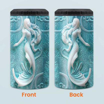 Ocean 3D Pattern Print - Mermaid Can Cooler