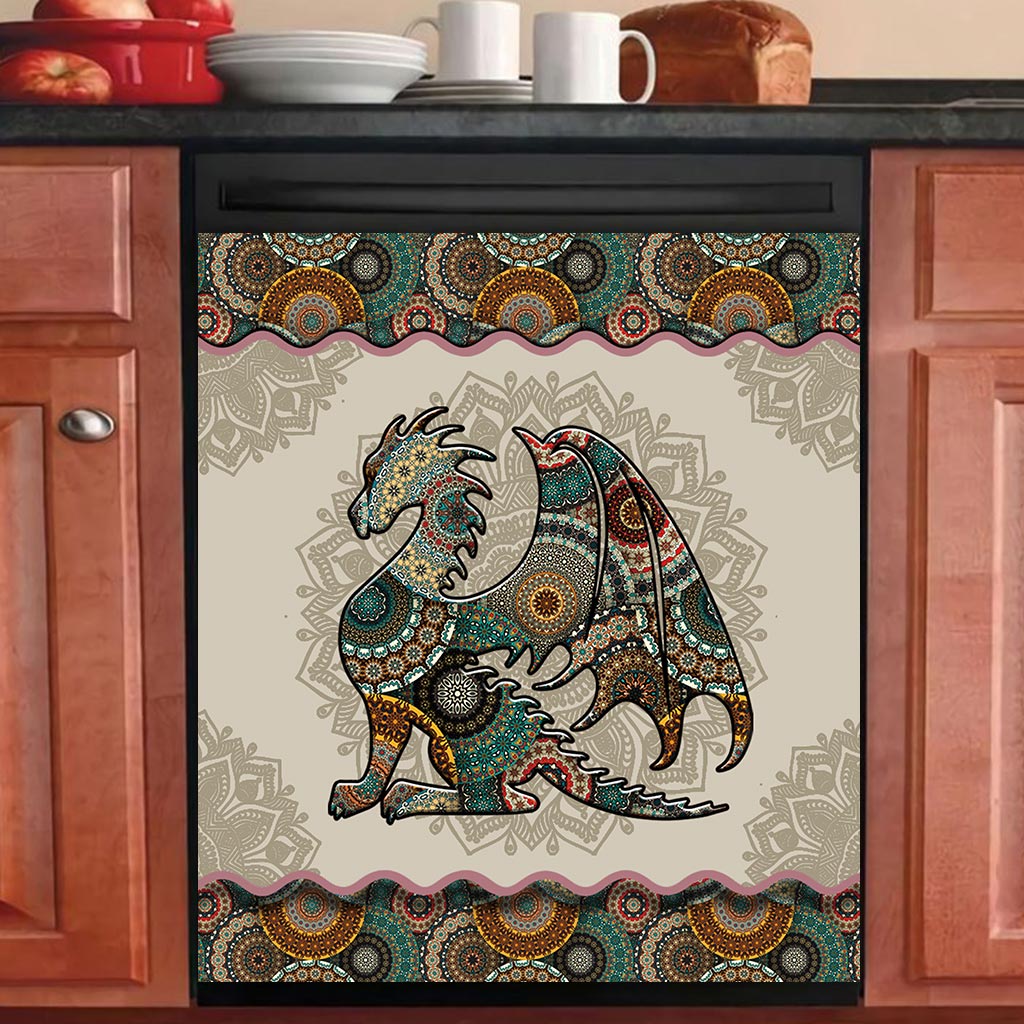 Mandala Dragon Pattern - Dragon Dishwasher Cover