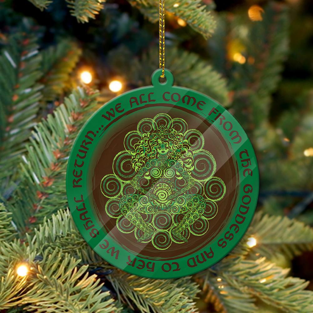 Celtic Pagan Fertility Goddess - Witch Ornament (Printed On Both Sides) 1022