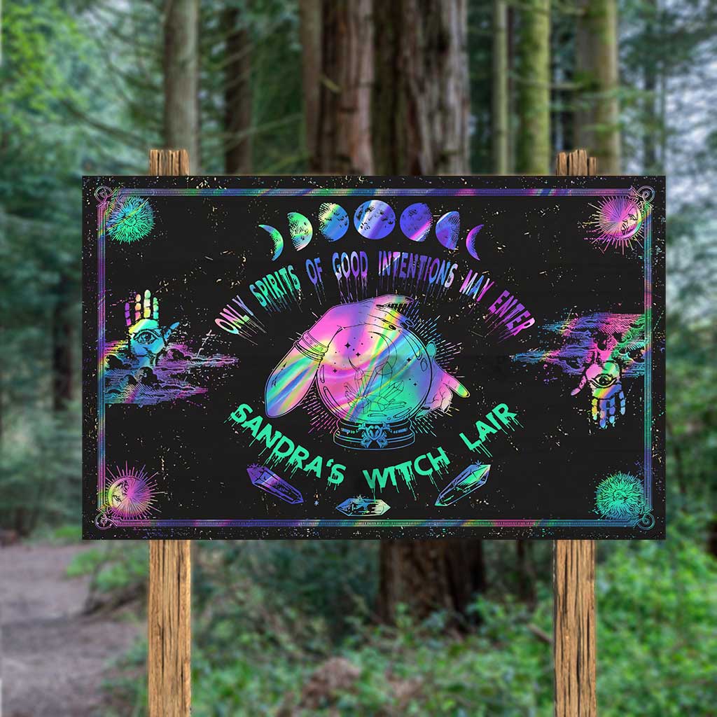 Only Spirits Of Good Intentions May Enter - Personalized Witch Rectangle Wood Sign